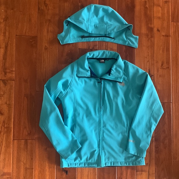 The north face windstopper summit series aqua hooded jacket size XL - Picture 7 of 11